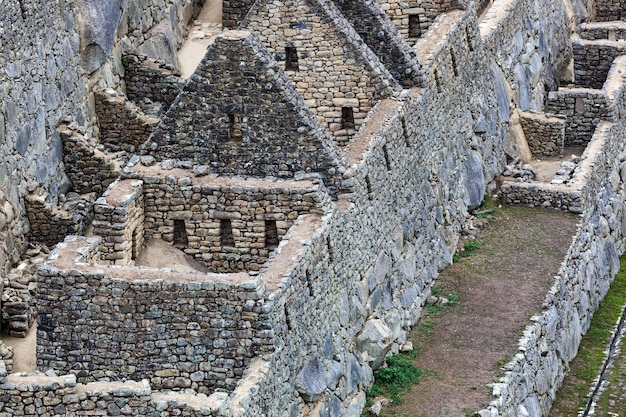 Ruin walls and houses