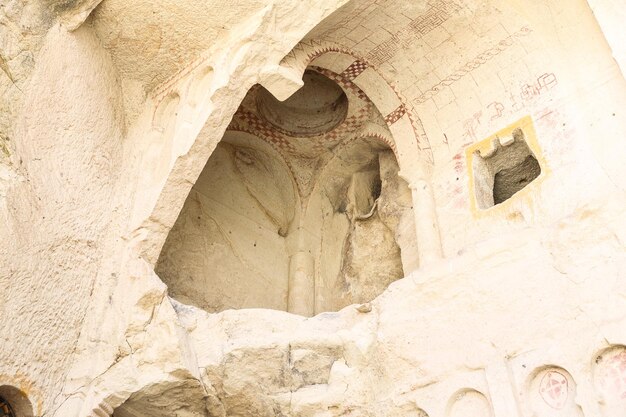 Ruined Ancient Cave Church in Cappadocia Turkey