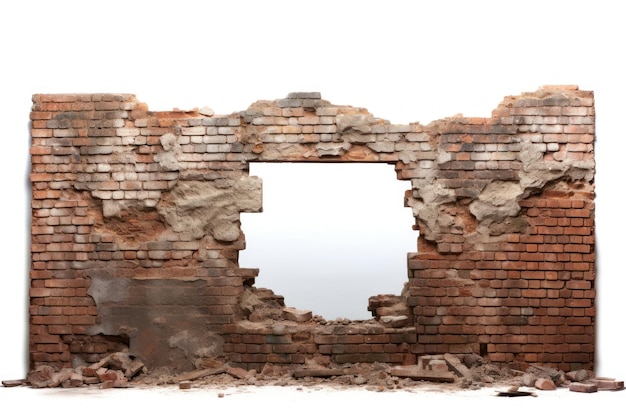 Ruined brick wall ruins architecture building