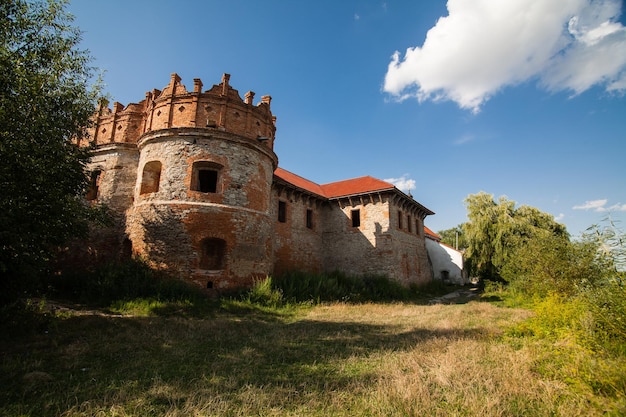 Ruined Starokostiantyniv castle built at the confluence of the Sluch and Ikopot rivers, Ukraine