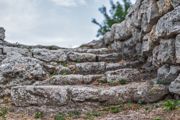 Ruins of ancient buildings Archaeological excavations of antiquities Natural light