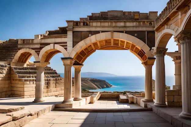 The ruins of the ancient city of mykonos