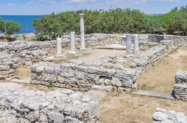 the ruins of the ancient city