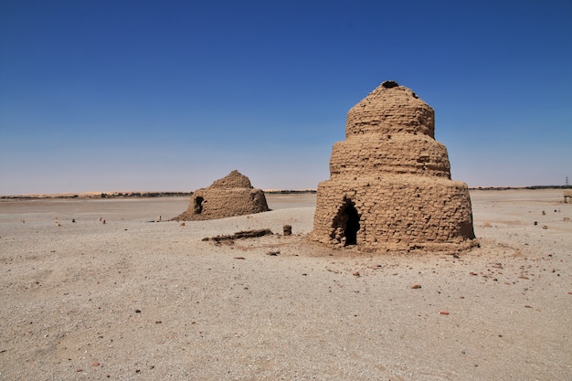 Ruins of ancient Egyptian temple on Sai island, Nubia, Sudan