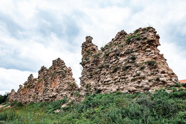 The ruins of an ancient fortress, castle in Krevo, Belarus.