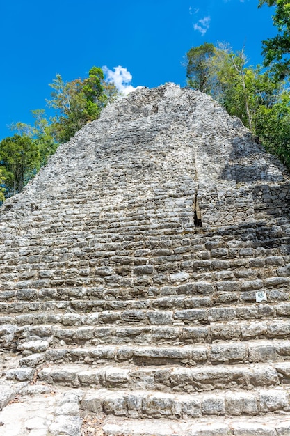 Ruins of the ancient Mayan city of Coba on the Yucatan Peninsula in Mexico