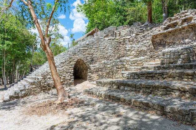 Ruins of the ancient Mayan city of Coba on the Yucatan Peninsula in Mexico