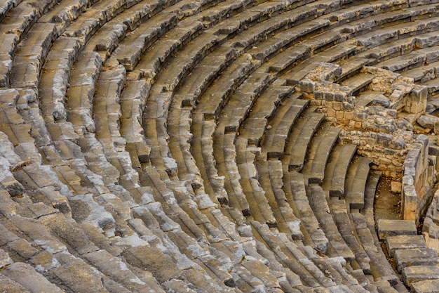 Ruins of the ancient roman or greek theatre in town Demre. Ancient Myra city. Antalya province, Turkey