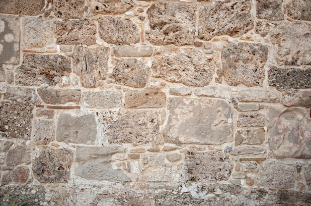 Ruins of a castle with brick walls