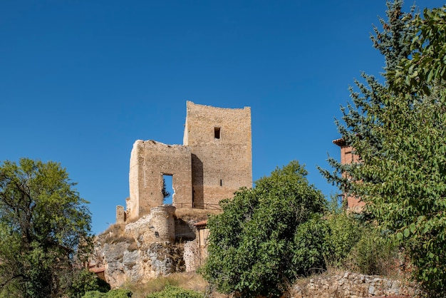 Ruins of Catalanazor castle in Soria Spain