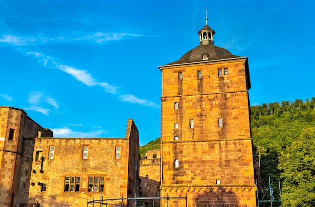 Ruins of heidelberg castle in badenwuerttemberg germany