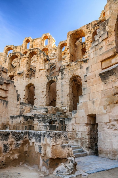 Ruins of the largest coliseum in North Africa El JemTunisia UNESCO