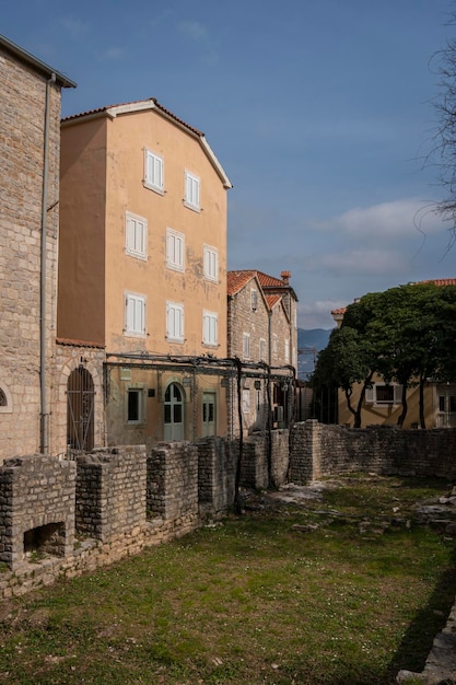 Ruins in the Old Town of Budva Montenegro