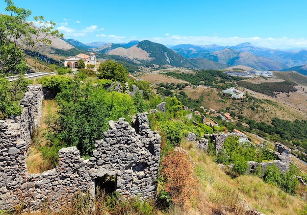 Ruins of the original settlement of Maratea italy