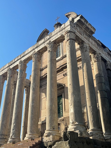 Ruins of the Roman Forum in Rome, Italy