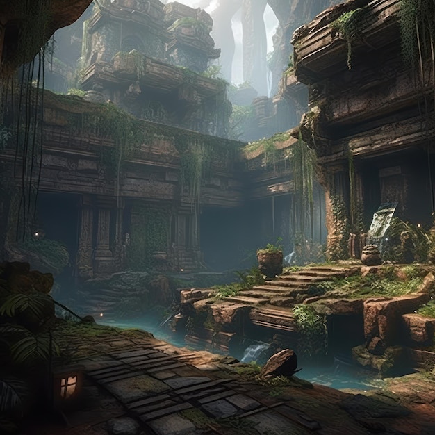 The ruins of the temple of the lost city