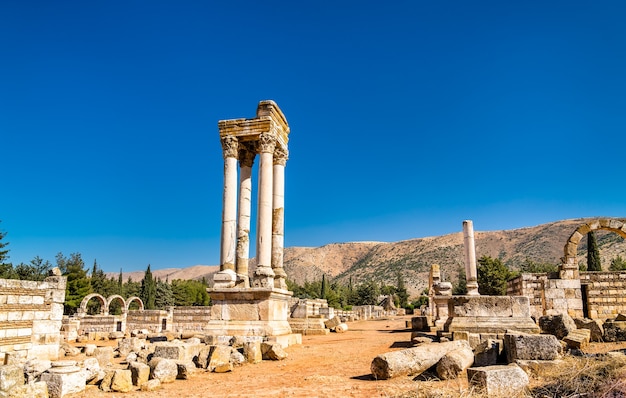 Ruins of the Umayyad citadel at Anjar.