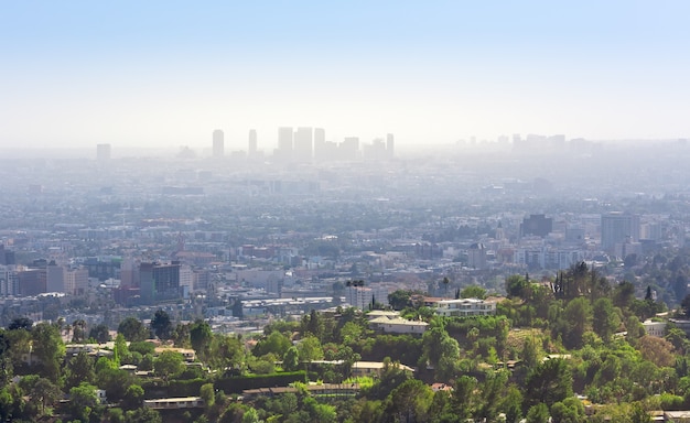 РЎityscape with scyscrapers at Los Angeles