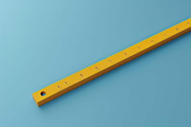 Photo ruler sign or symbol engineer tools construction element 3d icon mockup illustration