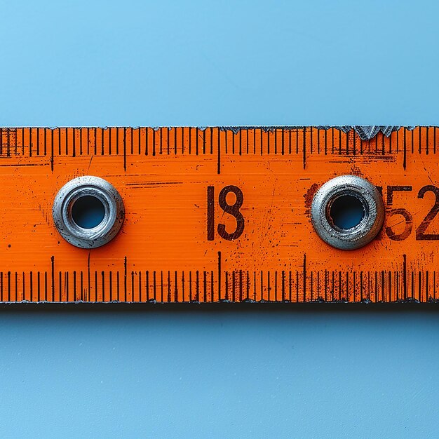 Photo a ruler with the number 18 on it is shown