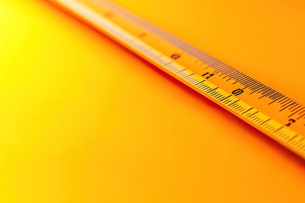 Ruler with orange copy space background