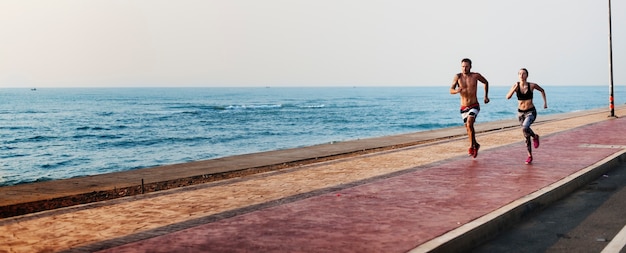 Run Exercise Beach Sport Coast Sprint Nature Concept