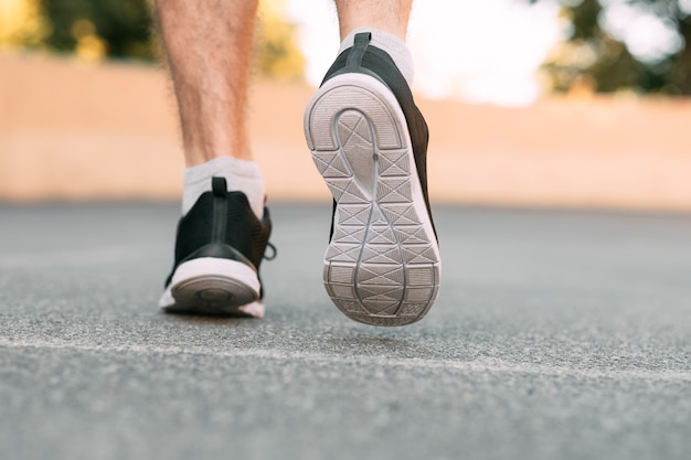 Runner in jogging shoes.