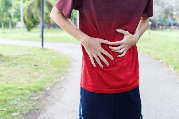 The runner man side cramps after running