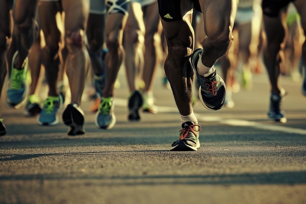 Runners at Dawn Silhouetted Against the Sunrise Embracing a Healthy and Active Lifestyle