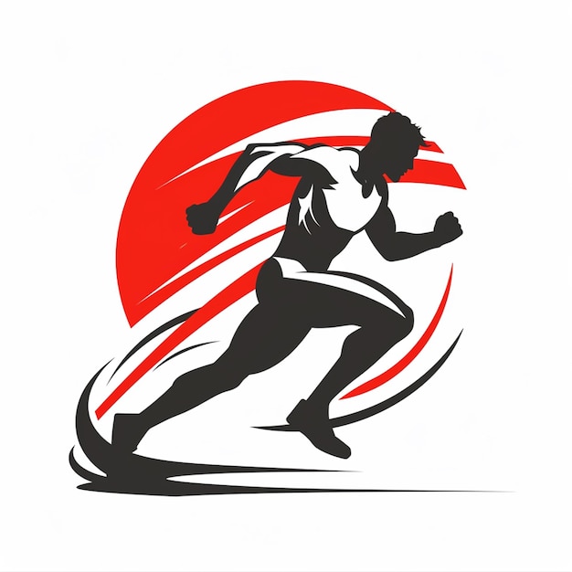 running athlete vector logo