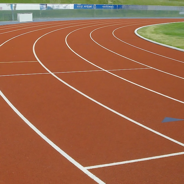 Photo running track in a stadium