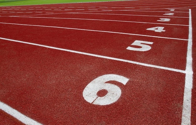 Running tracks at the stadium