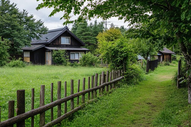 Rural Home with Expansive Green Lawns and Fences