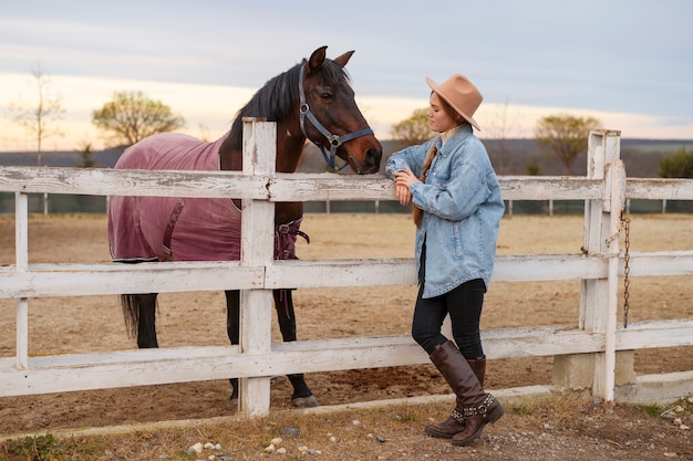 Rural life lifestyle growing horses