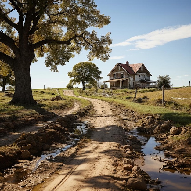 Rural Retreat Autumn Landscape Photo