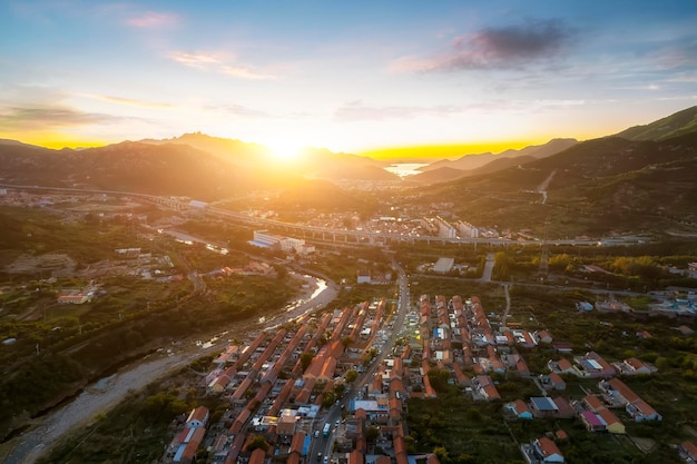 Rural scenery of Laoshan Mountain Qingdao City Shandong Province China