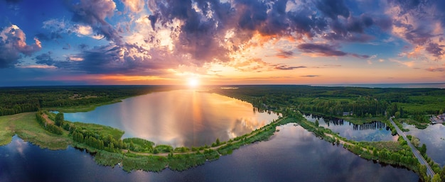 Rural summer sunset