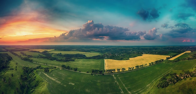 Rural summer sunset