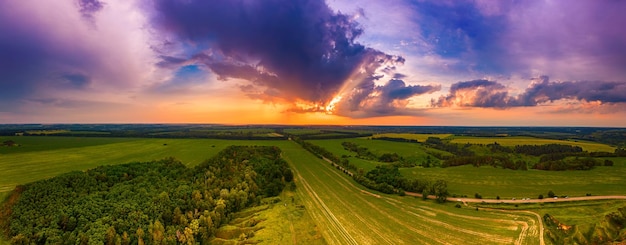 Rural summer sunset