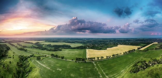 Rural summer sunset