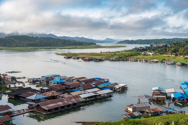 Rural village famous thai mon lifestyle in sangkhlaburi