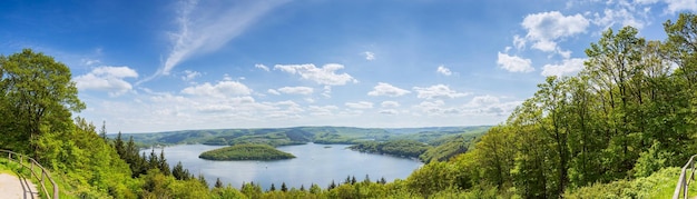 Photo rursee panorama at the eifel national park