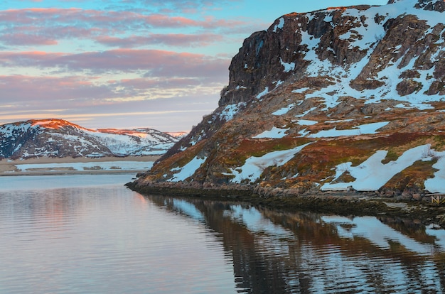 Russia, the Arctic, the Kola Peninsula, the Barents sea, Teriberka: rural wilderness with rocky terrain.