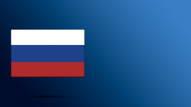 Russia flag on realistic platform