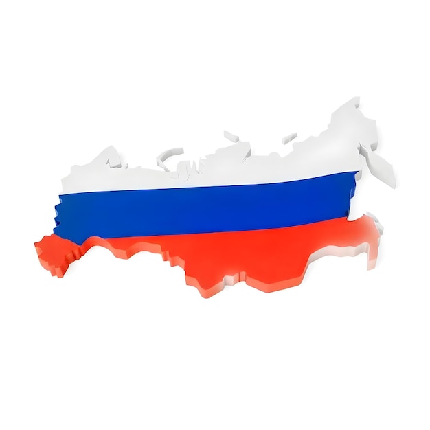 Russia Map Flag Concept Illustration Design