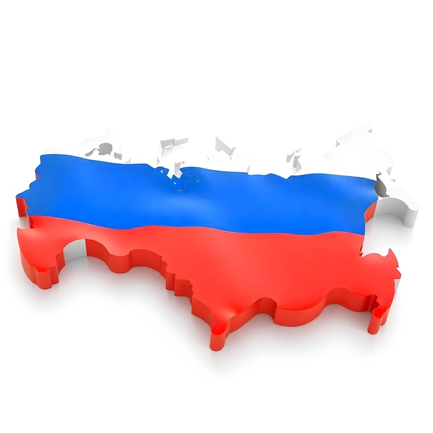 Russia Map Flag Concept Illustration Design