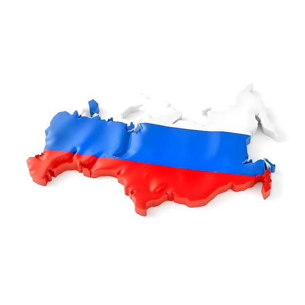 Russia Map Flag Concept Illustration Design