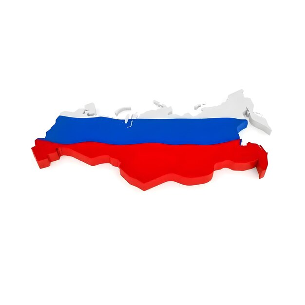 Russia Map Flag Concept Illustration Design