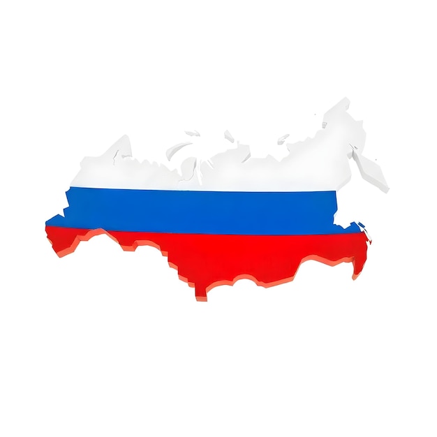 Russia Map Flag Concept Illustration Design