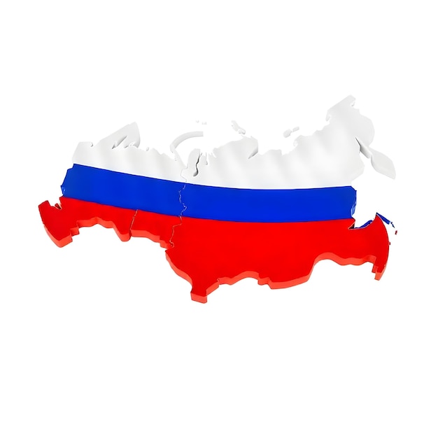 Russia Map Flag Concept Illustration Design